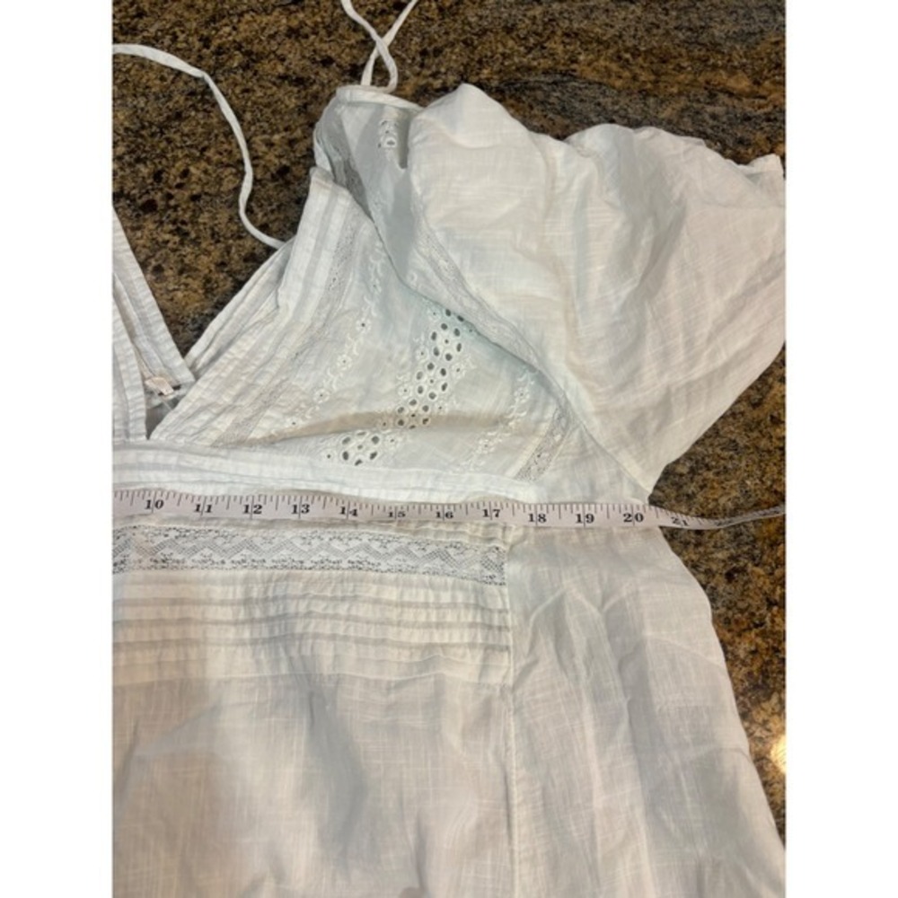 NWT FREE PEOPLE L DAYBREAK LACE EMBROIDERED EYELET MIDI DRESS WHITE COTTAGECORE - Picture 7 of 13